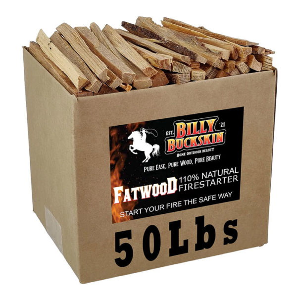Billy Buckskin Fatwood Fire Starter Sticks 50 Pound Box Billy Buckskin Fatwood