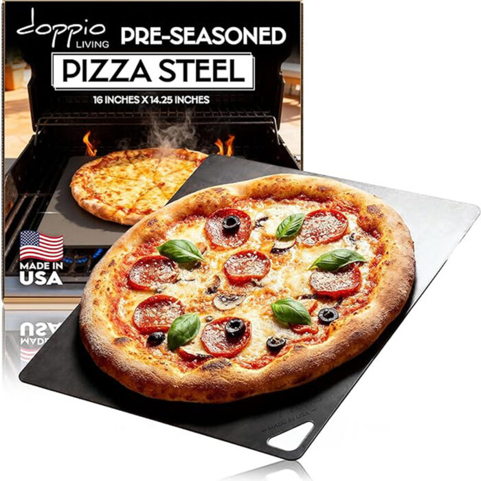 Doppio Living Pre-Seasoned Pizza Steel